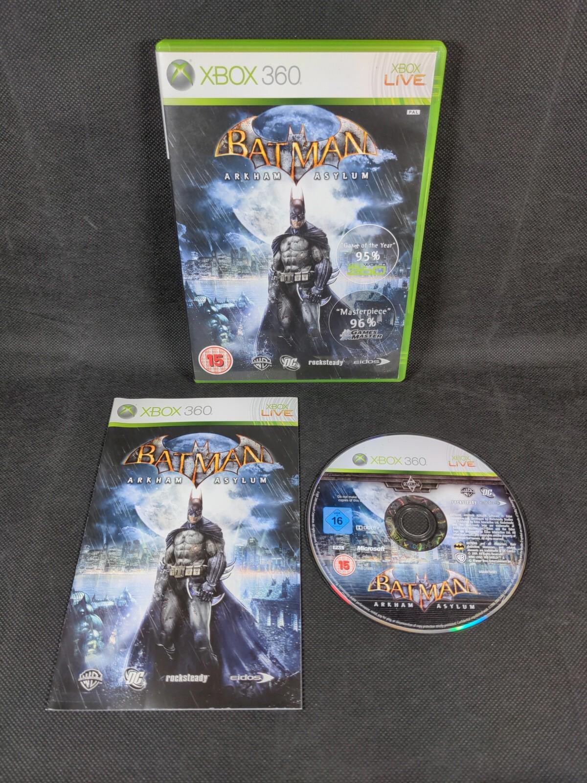 Batman Arkham Asylum Xbox 360 Game + Manual Tested & Working