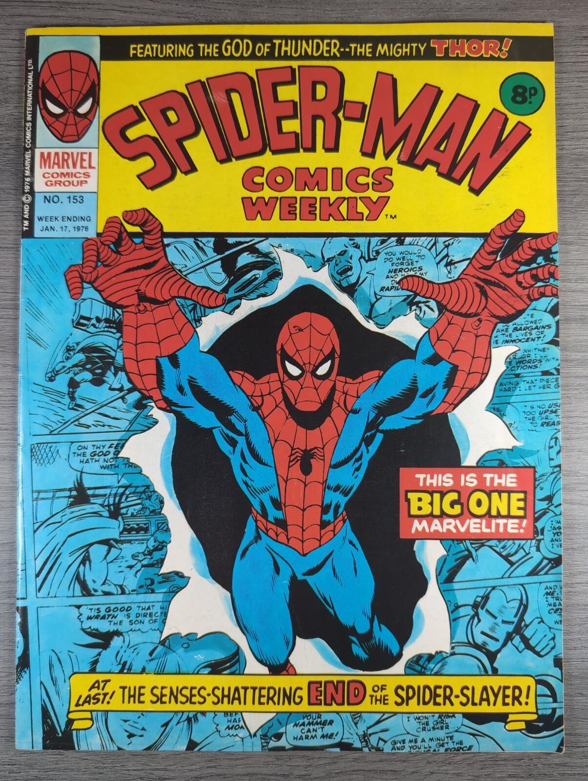 Spider-Man Comics Weekly No 153 Marvel Comics UK 17th January 1976 Vintage Comic