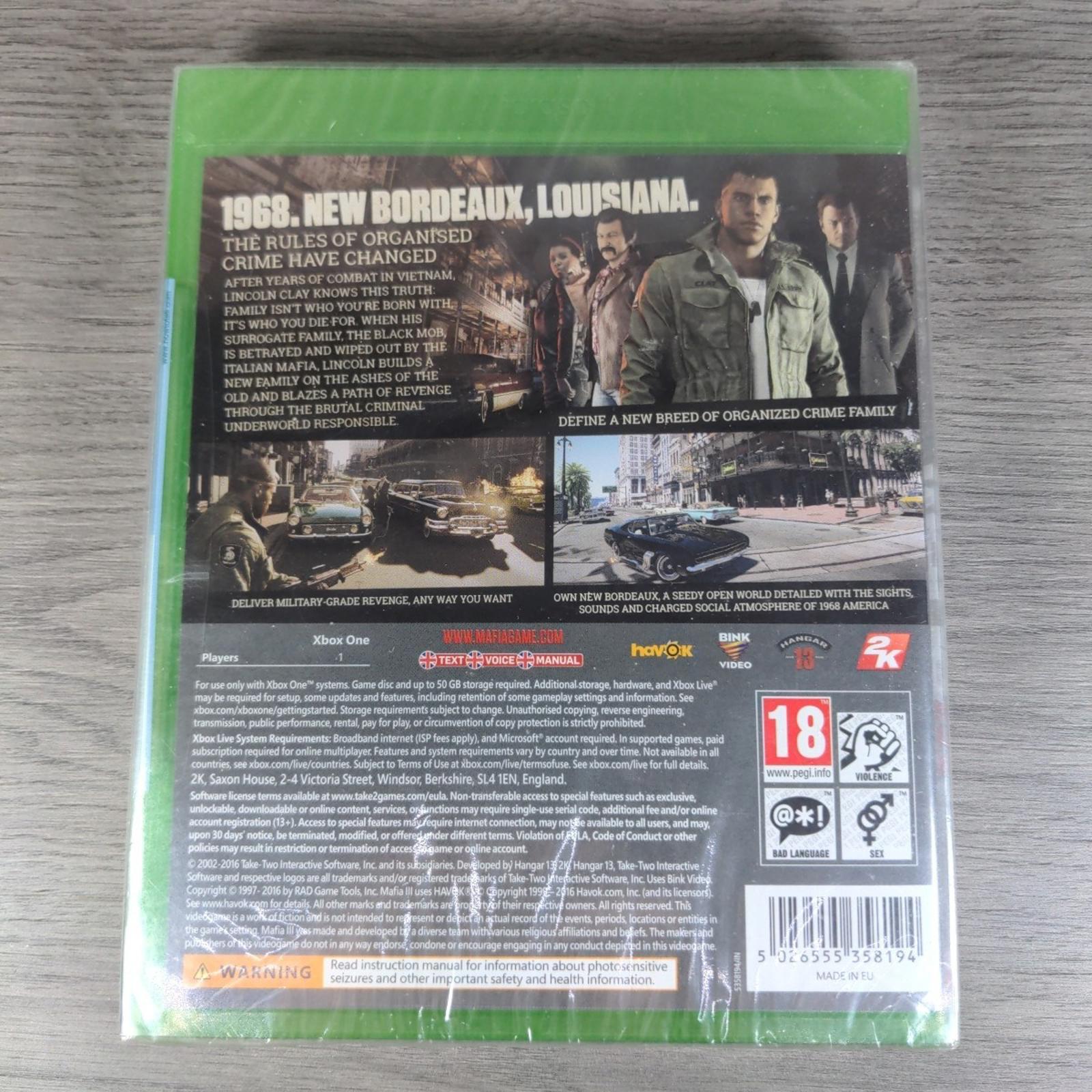 Maffia III (3) Deluxe Edition Xbox One Game New & Sealed