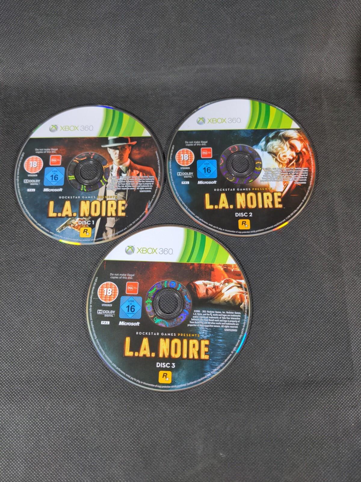 L.A. Noire Xbox 360 Game + Manual Tested & Working Cert 18