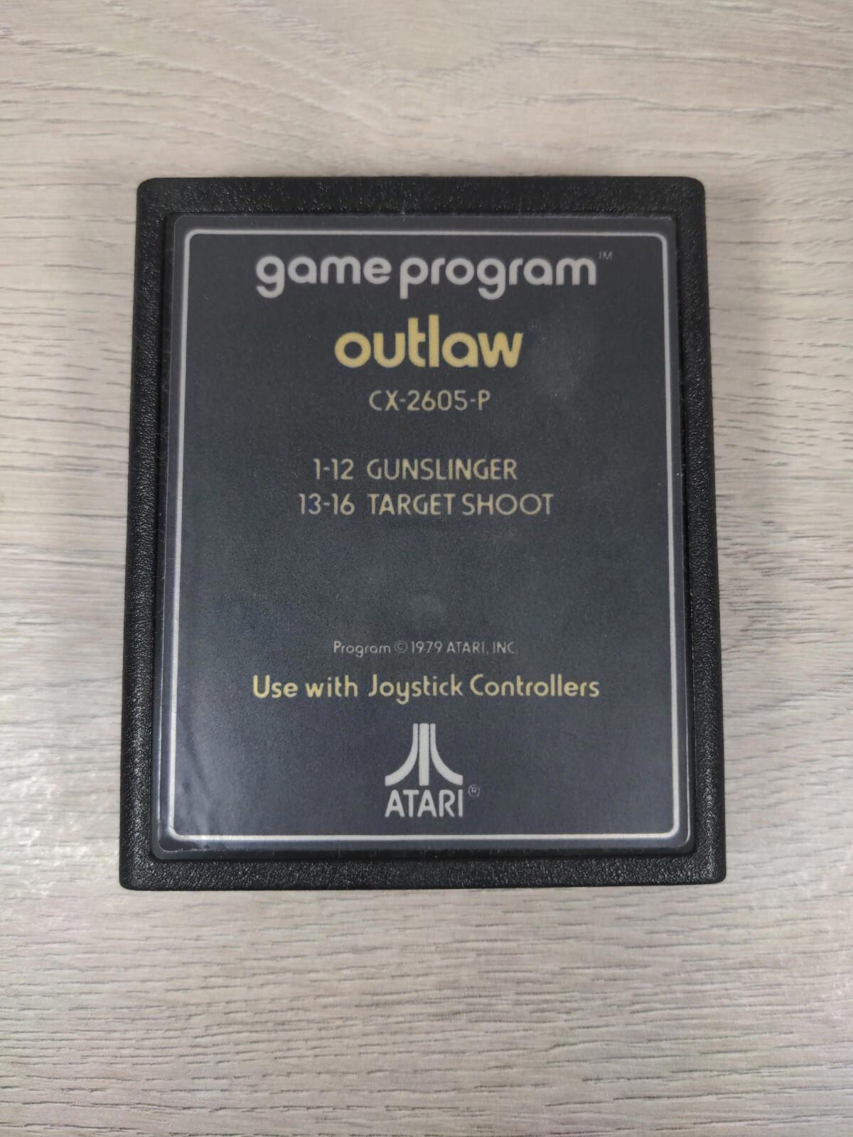 Atari 2600 Outlaw Game Cartridge & Manual - Vintage Video Game Tested & Working