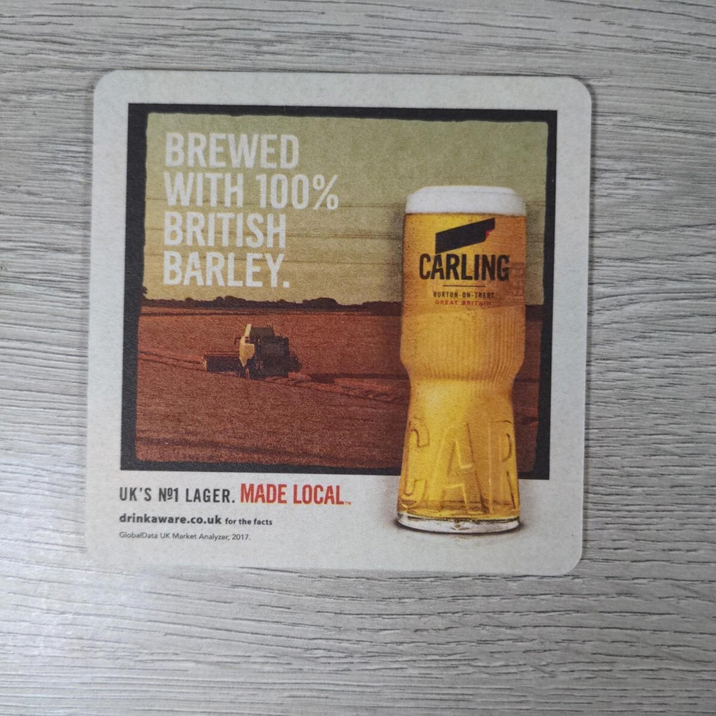 Carling 6 x Collectable Beer Mats Pub Bar Coaster Breweriana - Retrorama UK