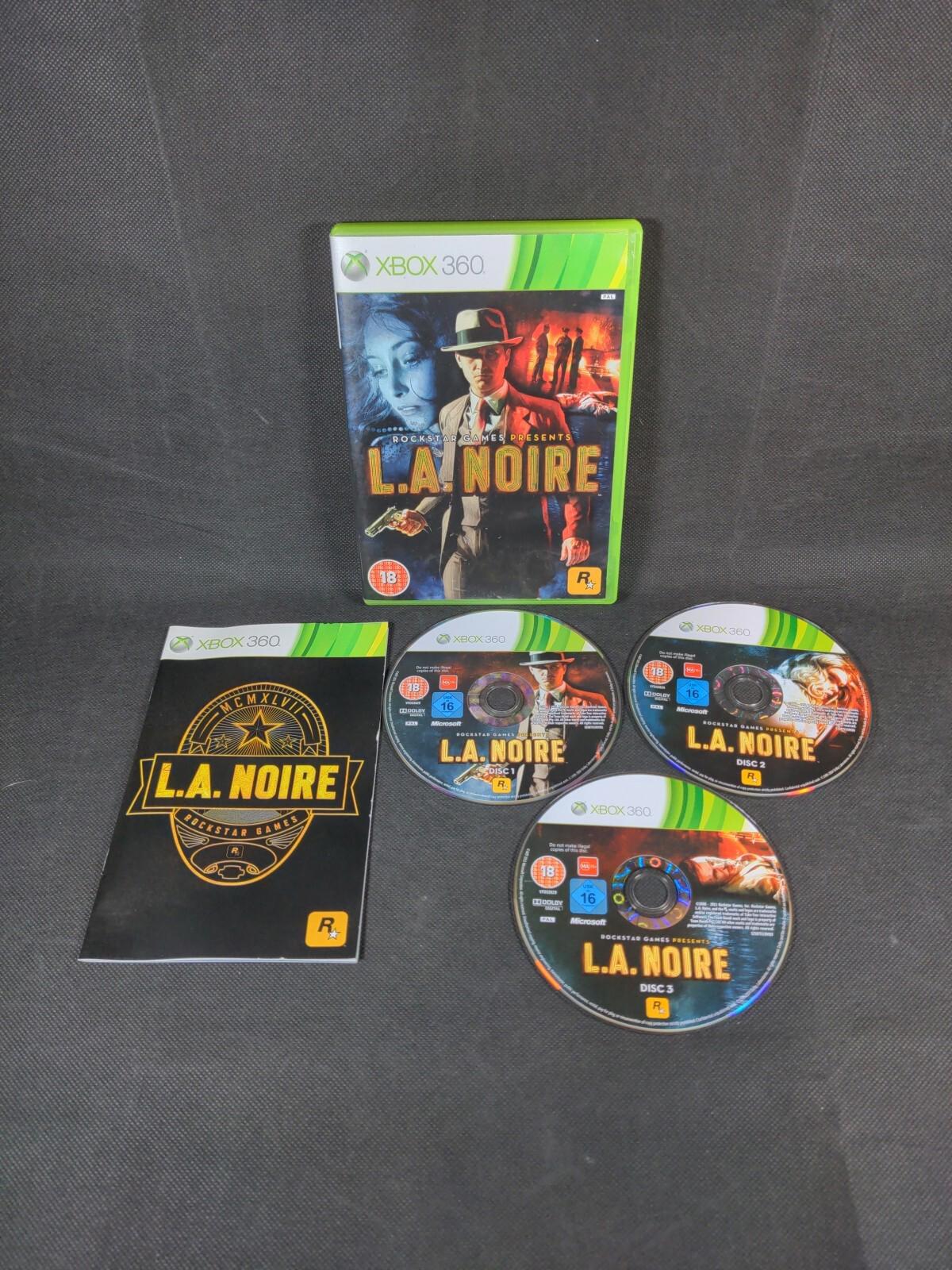 L.A. Noire Xbox 360 Game + Manual Tested & Working Cert 18