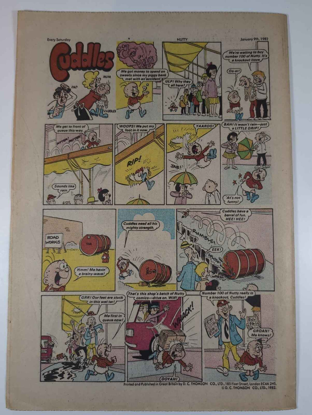 Nutty Comic Featuring Bananaman Issue No. 100 Jan 9th 1982 Vintage Retro Comic