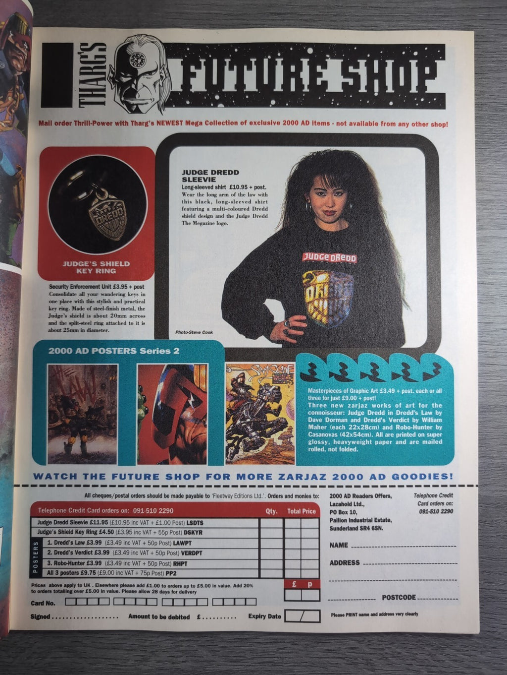 2000AD Prog 817 Featuring Judge Dredd Comic 9th Jan 1993 Vintage Retro Comic