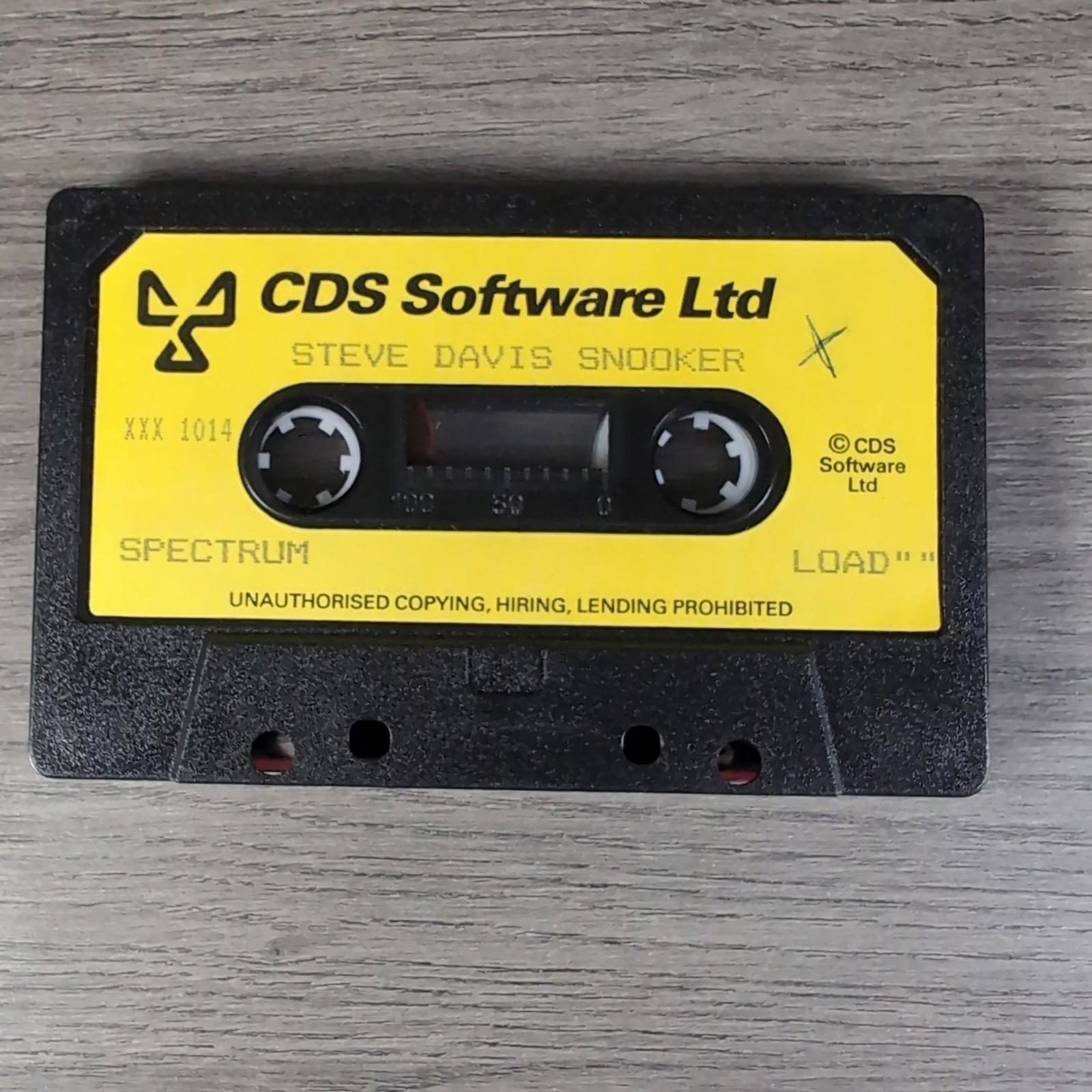 Steve Davis Snooker ZX Spectrum 48K 128K Video Game CDS Micro Tested & Working