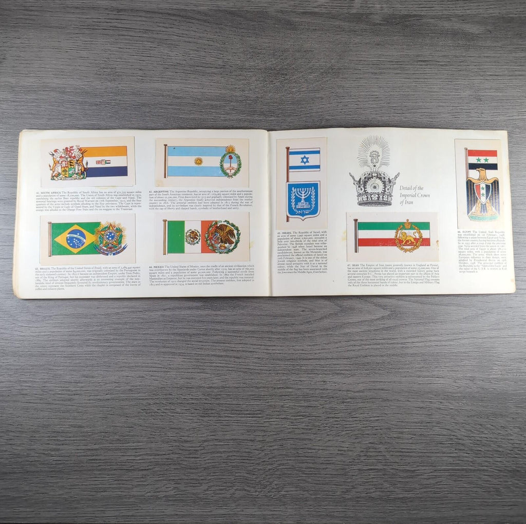 Brooke Bond Tea Picture Cards Album Flags & Emblems Of The World Complete Set