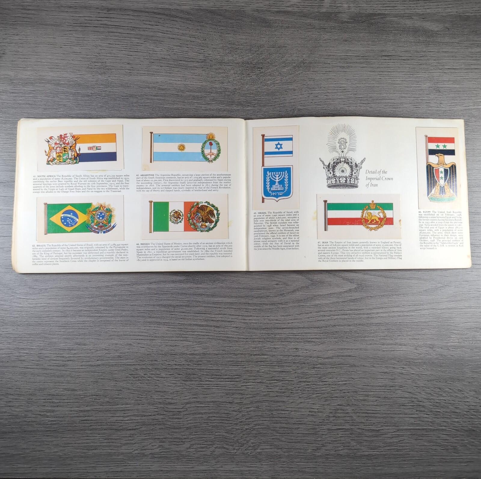 Brooke Bond Tea Picture Cards Album Flags & Emblems Of The World Complete Set