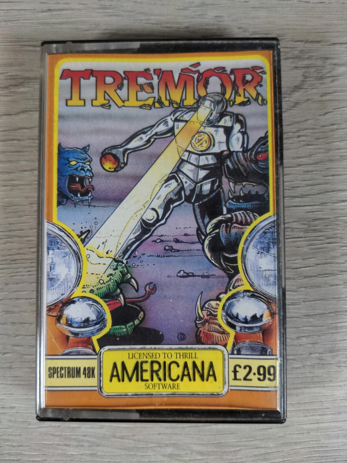 Tremor ZX Spectrum 48K Video Game Cassette Americana Software Tested & Working