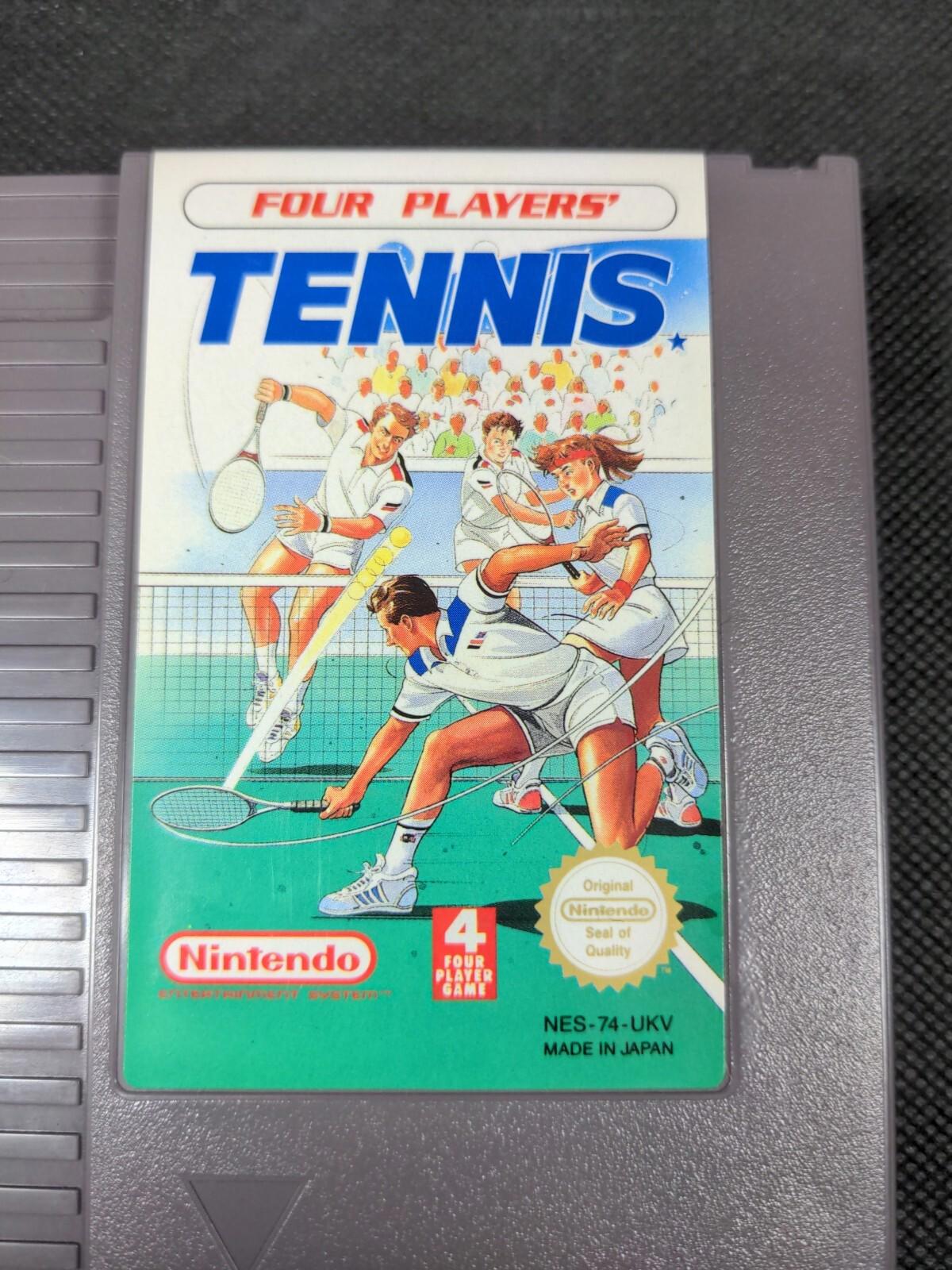 Four Player Tennis NES Game Catridge Only Genuine Cartridge Tested & Working