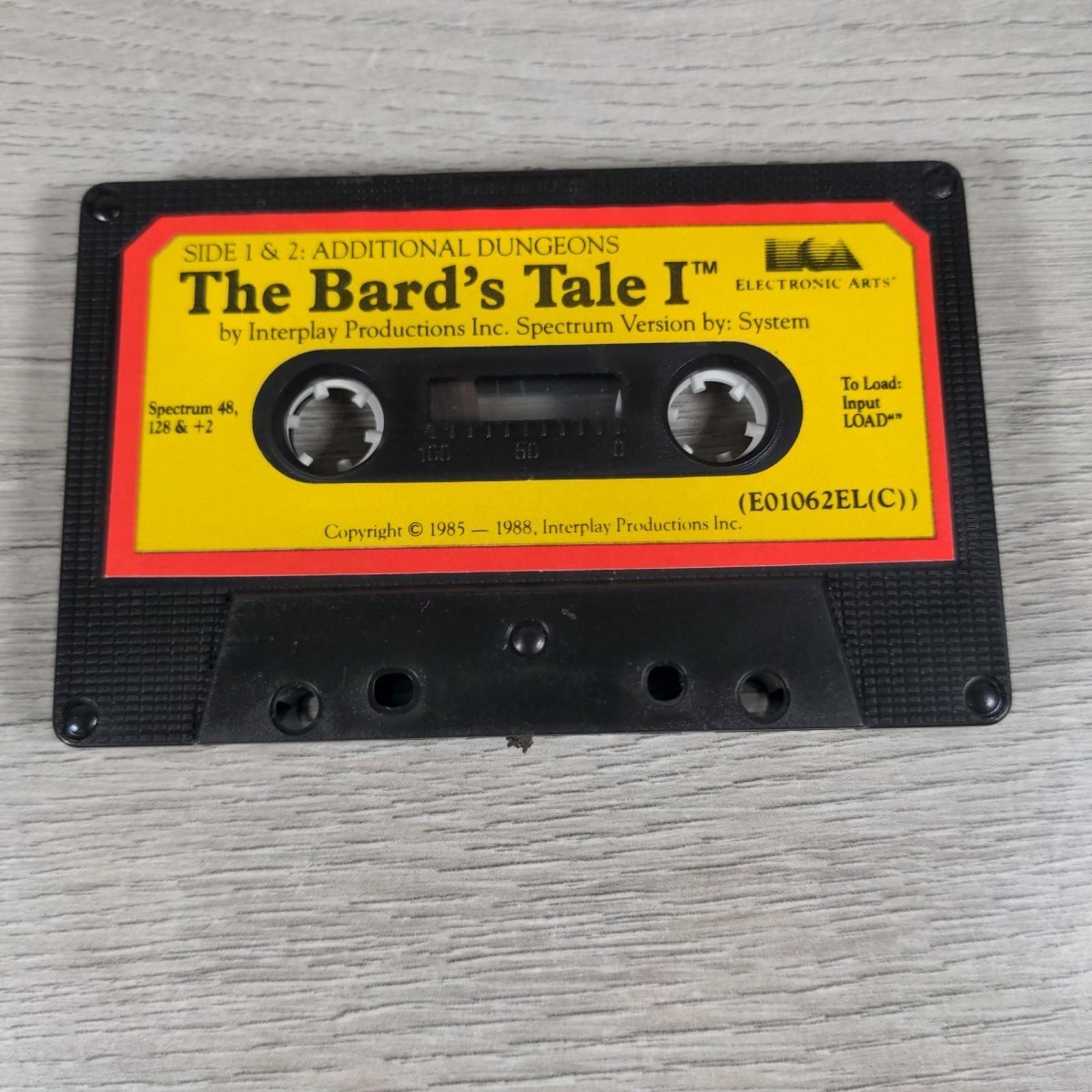The Bards Tale Vol 1 ZX Spectrum 48/128K Game Cassette EA Tested & Working