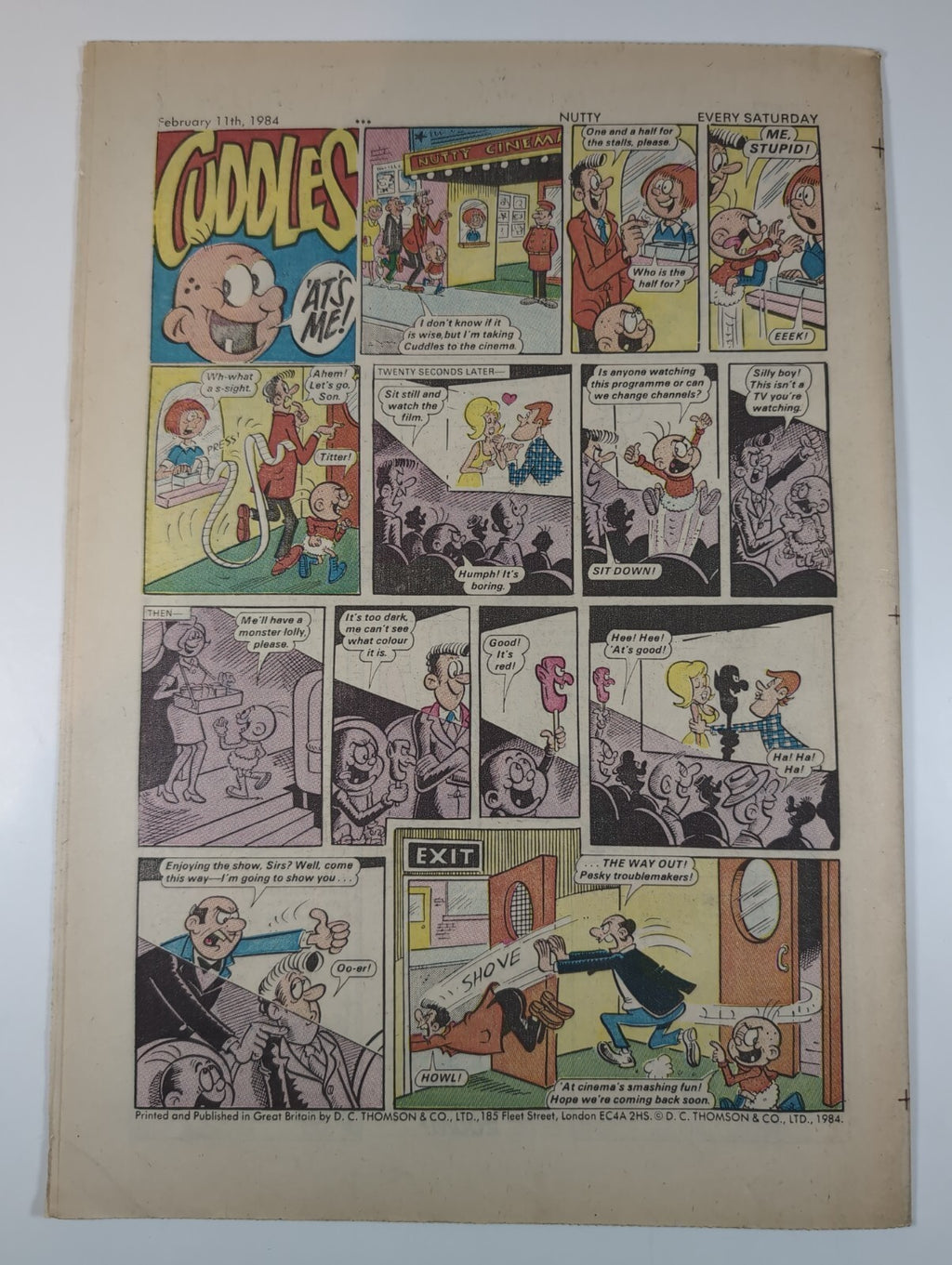 Nutty Comic Featuring Bananaman Issue No. 209 Feb 11th 1984 Vintage Retro Comic