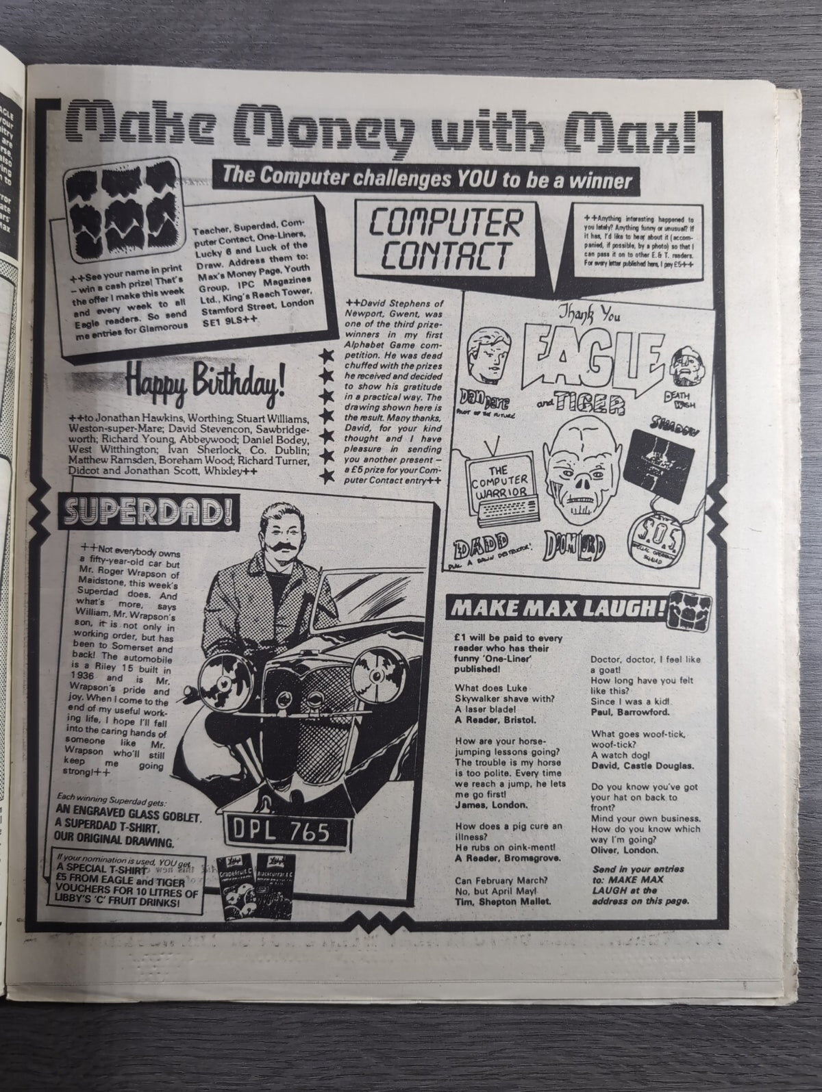 Eagle Comic Issue No. 217 17th May 1986 Vintage Retro UK Comic