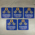Fosters 5 x Grand Prix Vintage Beer Mats Pub Bar Coaster Breweriana - Retrorama UK