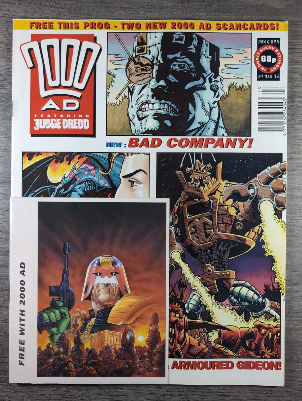 2000AD Prog 828 Featuring Judge Dredd Comic 27th March 1993 Vintage Retro Comic