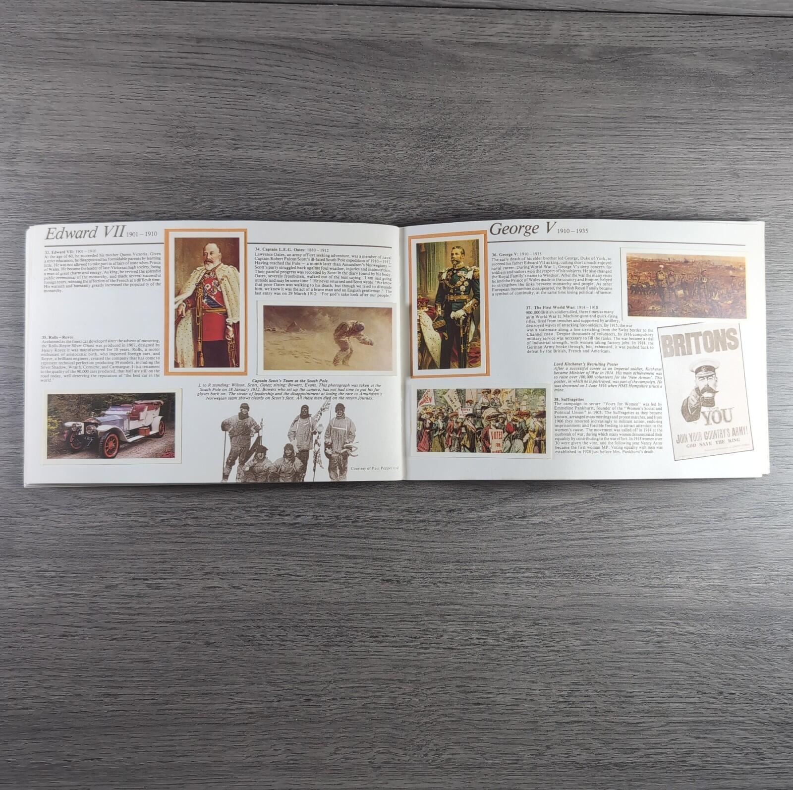 Brooke Bond Tea Picture Cards Album Queen Elizabeth I & II Complete Set