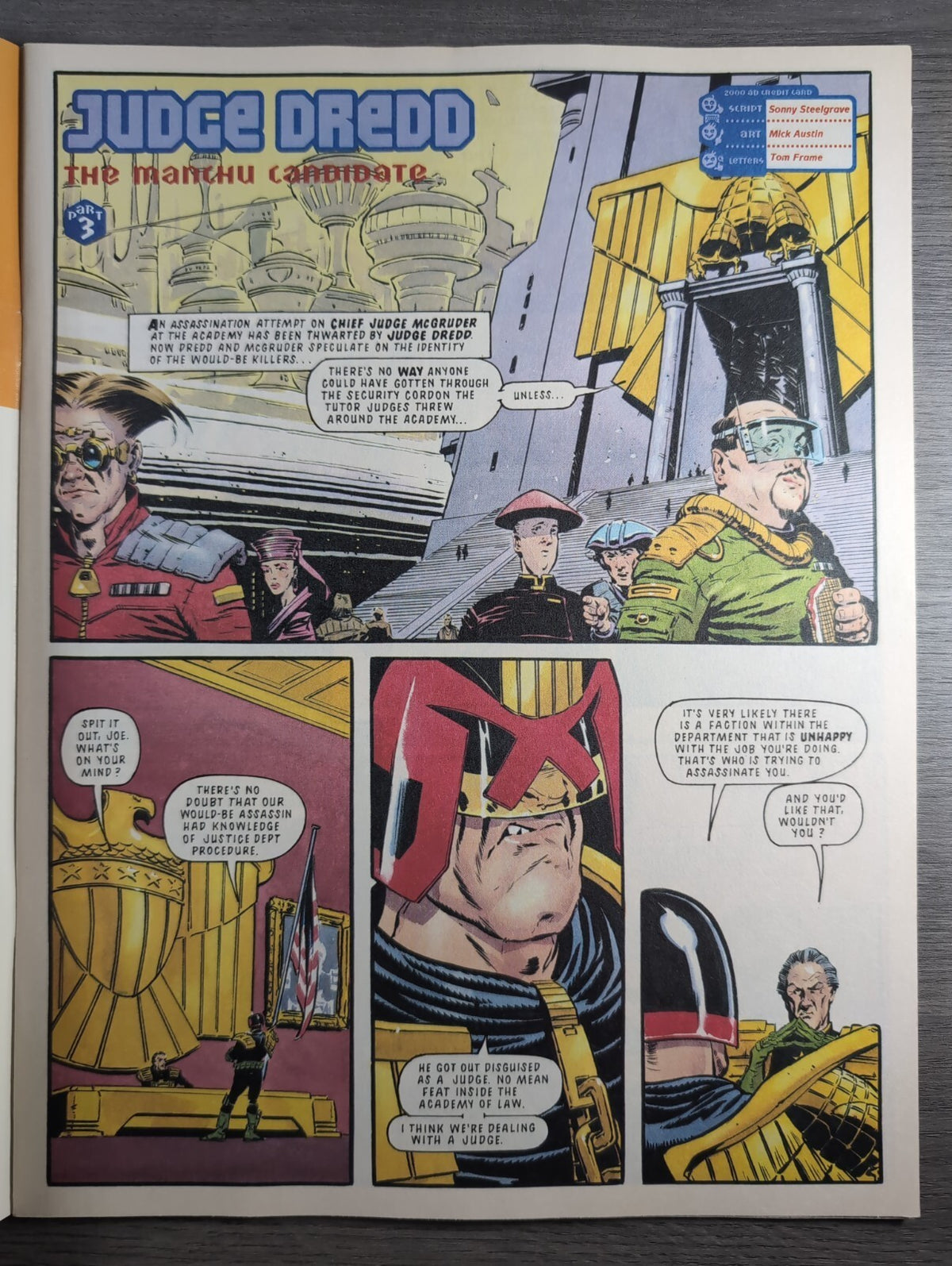 2000AD Prog 883 Featuring Judge Dredd Comic 15th April 1994 Vintage Retro Comic