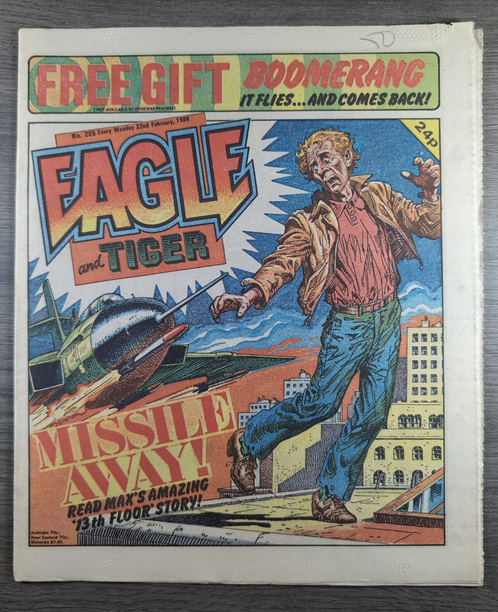 Eagle Comic Issue No. 205 22nd Feb 1988 Vintage Retro UK Comic