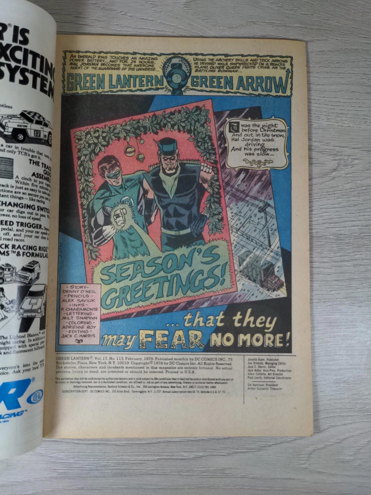 DC Comics Green Lantern #113 February 1979 Co-Staring Green Arrow -Vintage Comic
