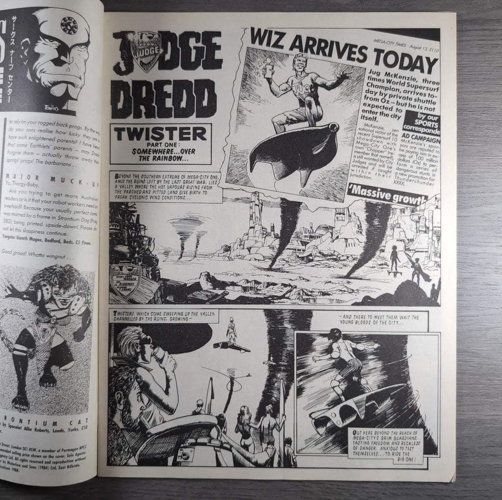 2000AD Prog 588 Featuring Judge Dredd 20th August 1988 Vintage Comic