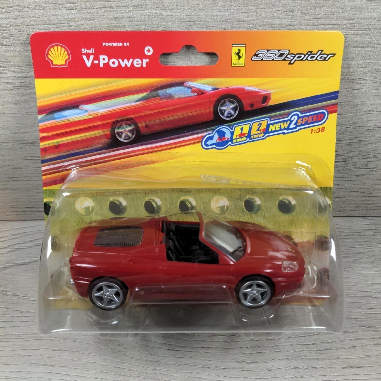 Shell V-Power Promotion Ferrari 360 Spider 1:38 Model Car Hot Wheels 2006