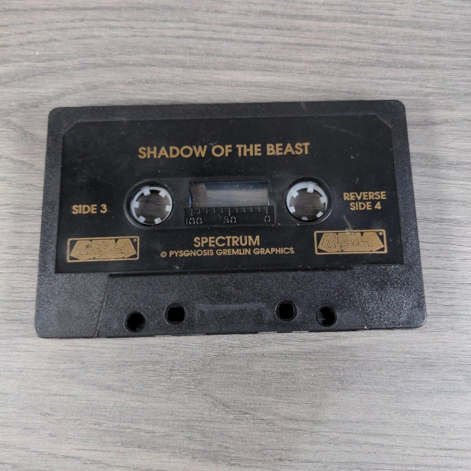 Shadow Of The Beast ZX Spectrum 48/128K Game Cassette Gremlin Tested & Working