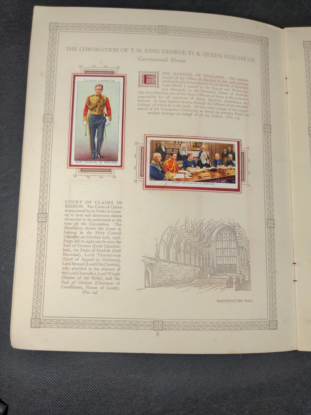 The Coronation Of HM King George VI John Player & Sons Full Set Cigarette Cards