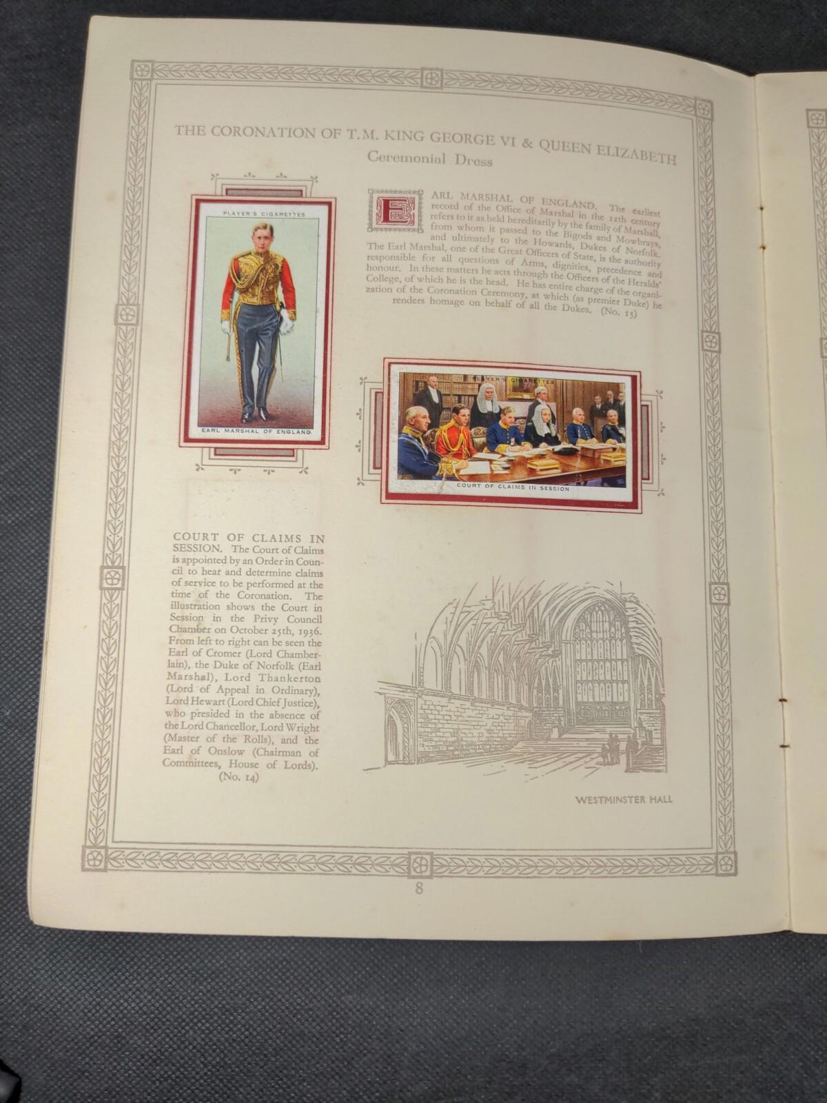 The Coronation Of HM King George VI John Player & Sons Full Set Cigarette Cards