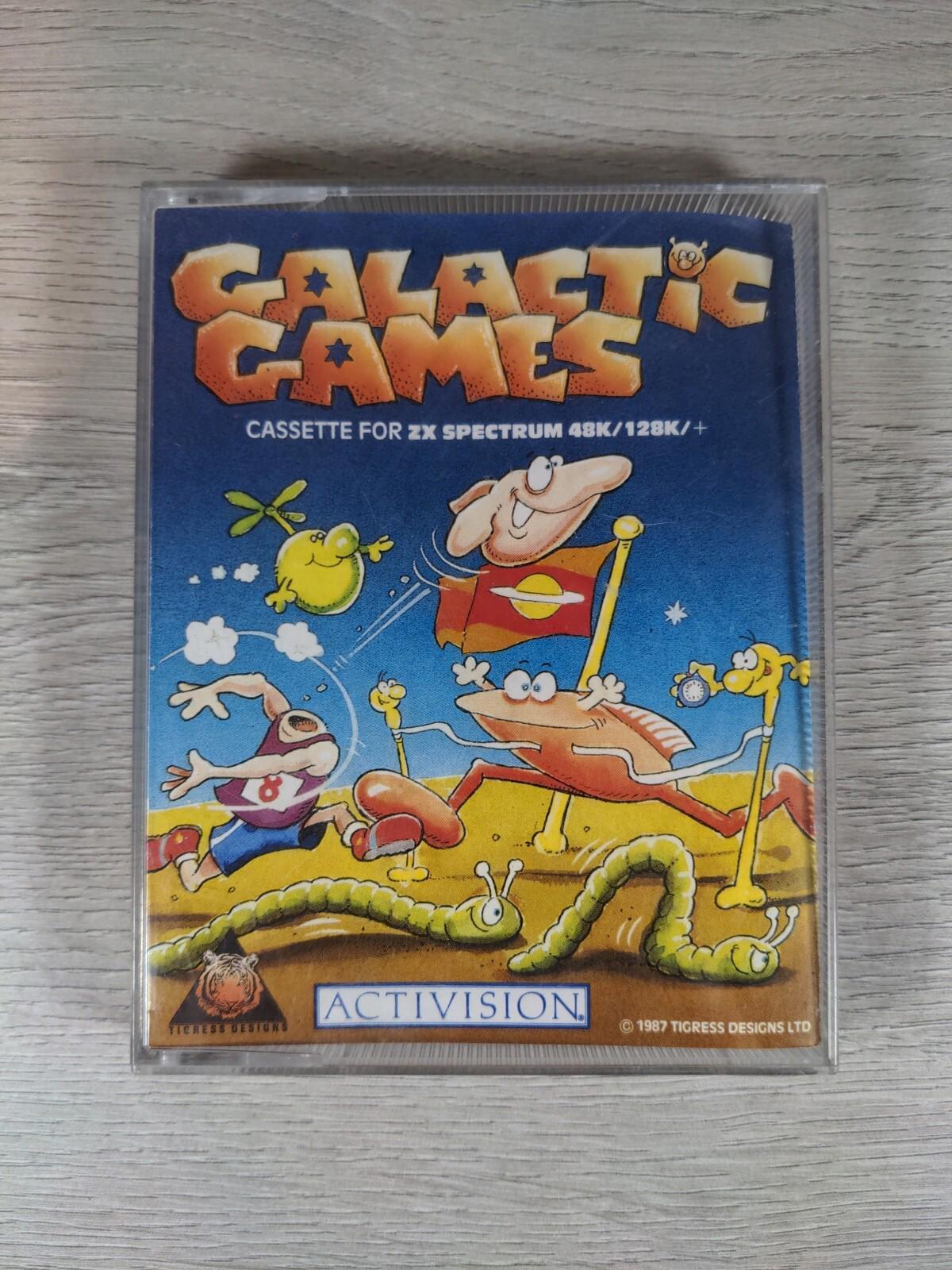 Galactic Games ZX Spectrum 48K 128K Video Game Cassette Tested & Working