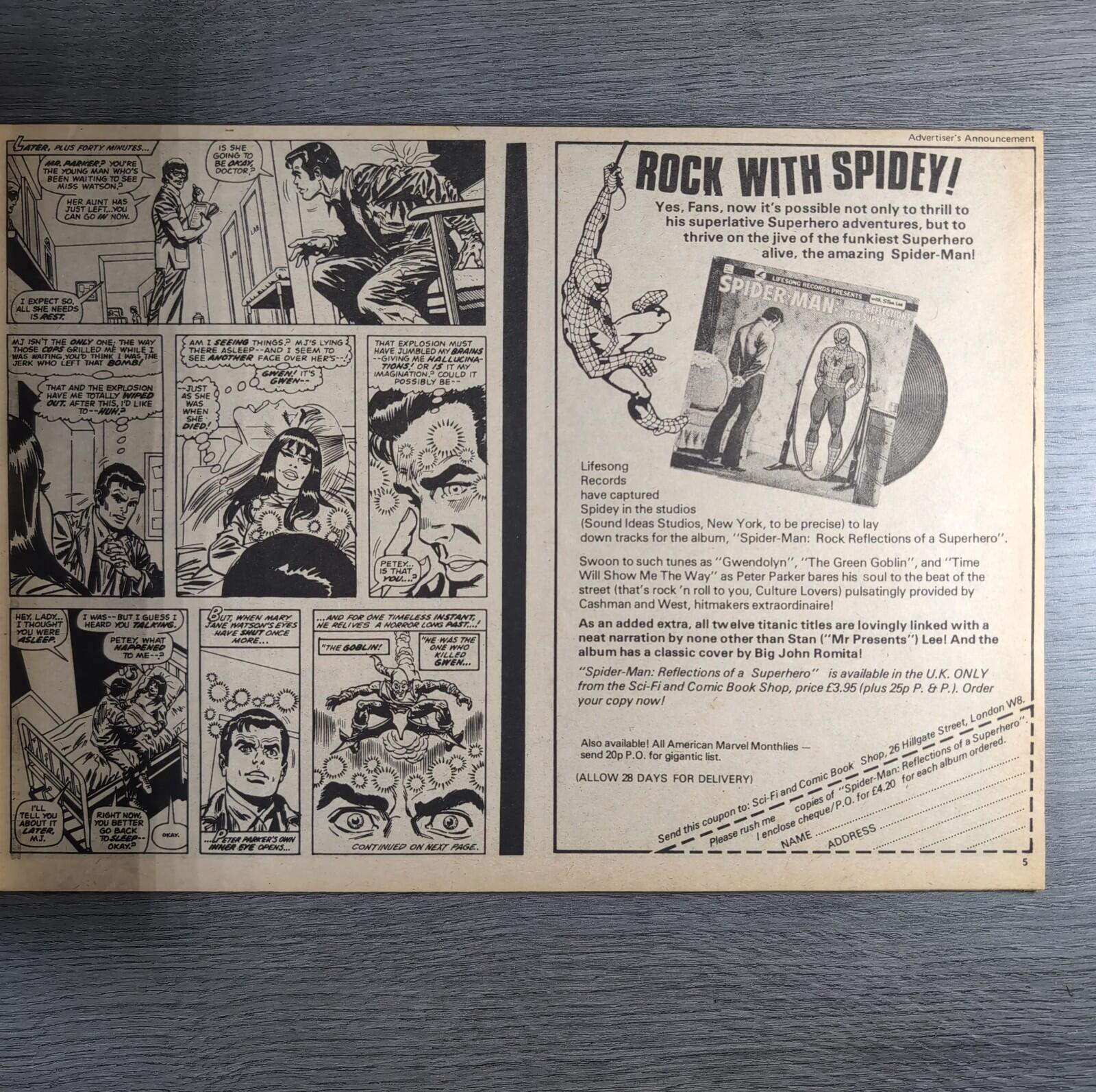 Super Spider-Man With The Super Heroes No. 185 Marvel Comics 25th August 1976