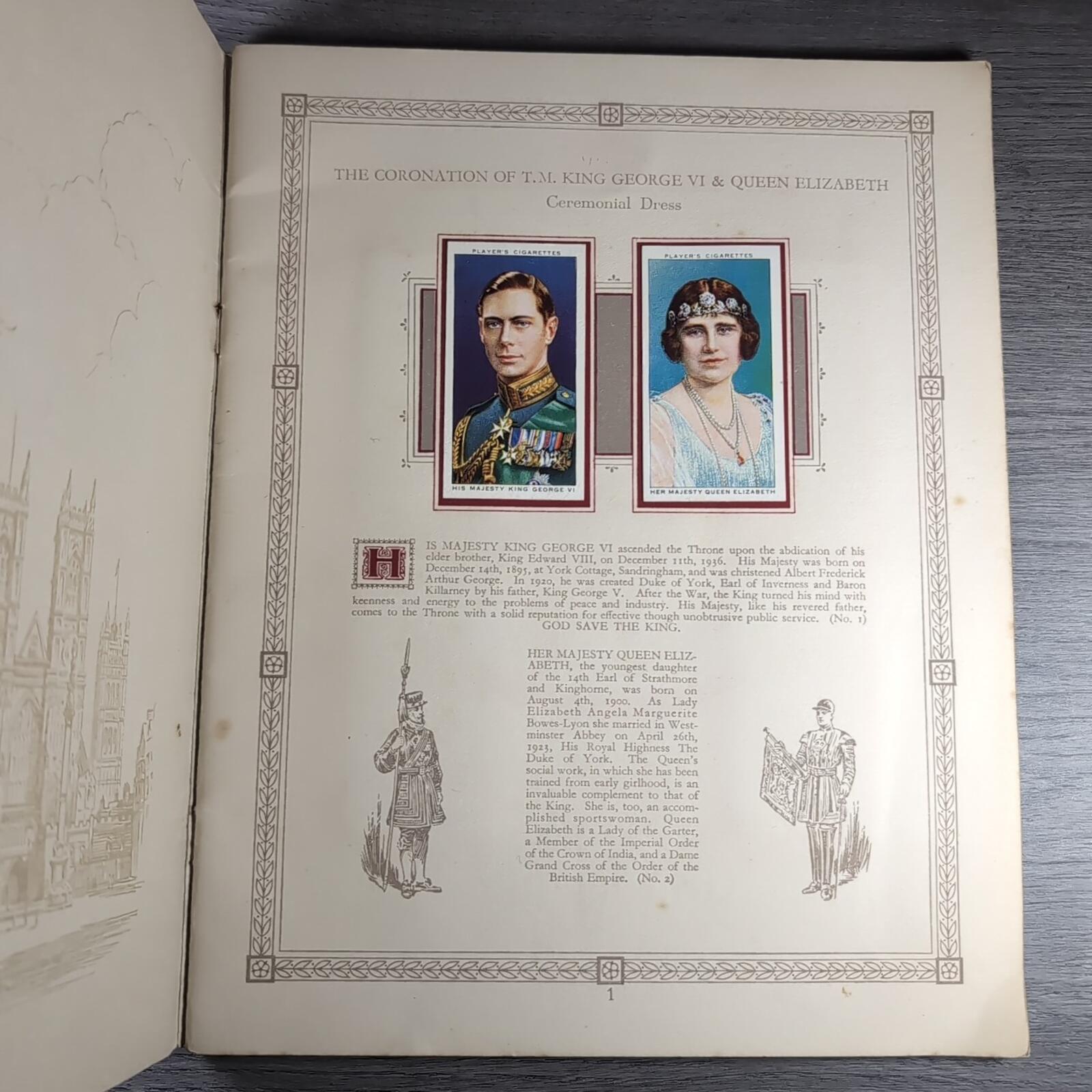 The Coronation Of HM King George VI John Player & Sons Full Set Cigarette Cards