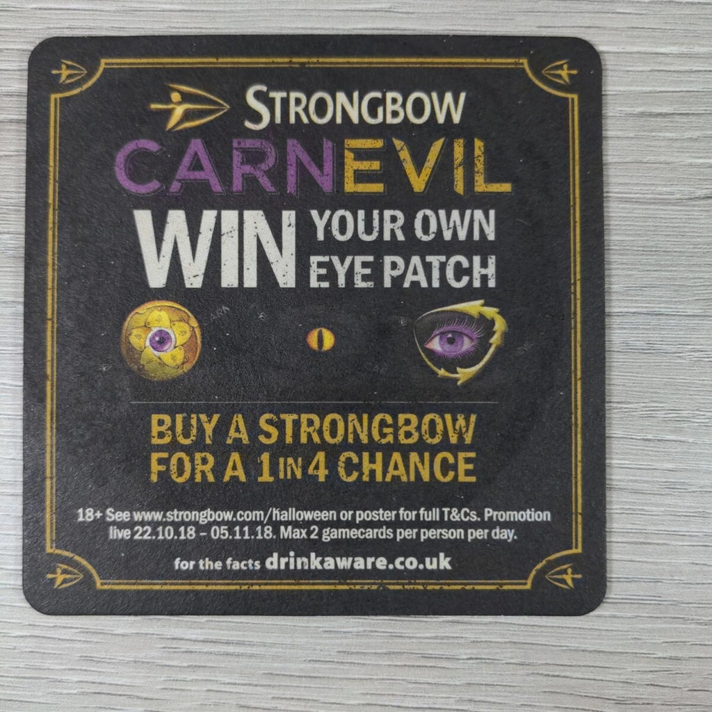 Strongbow 3 x Vintage Beer Mats Pub Bar Coaster Breweriana - Retrorama UK