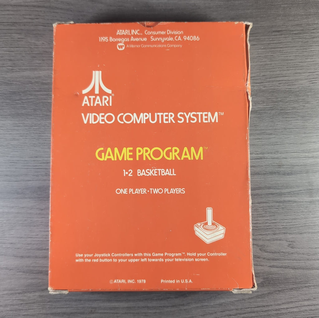 Basketball Atari 2600 Game CX2624 Cartridge & Manual Boxed CIB Tested & Working