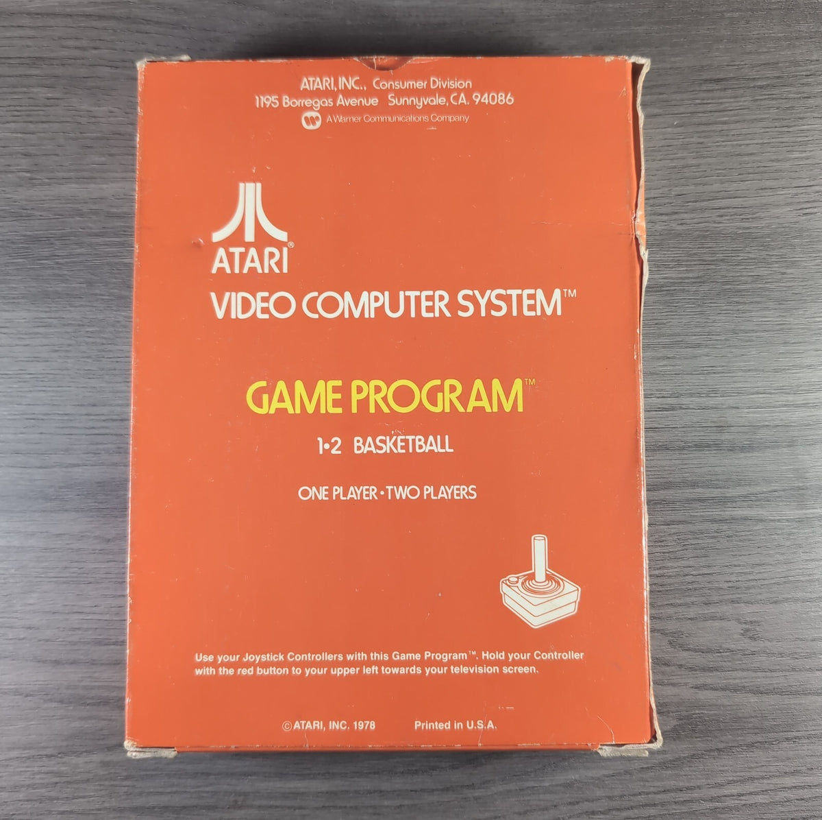 Basketball Atari 2600 Game CX2624 Cartridge & Manual Boxed CIB Tested & Working