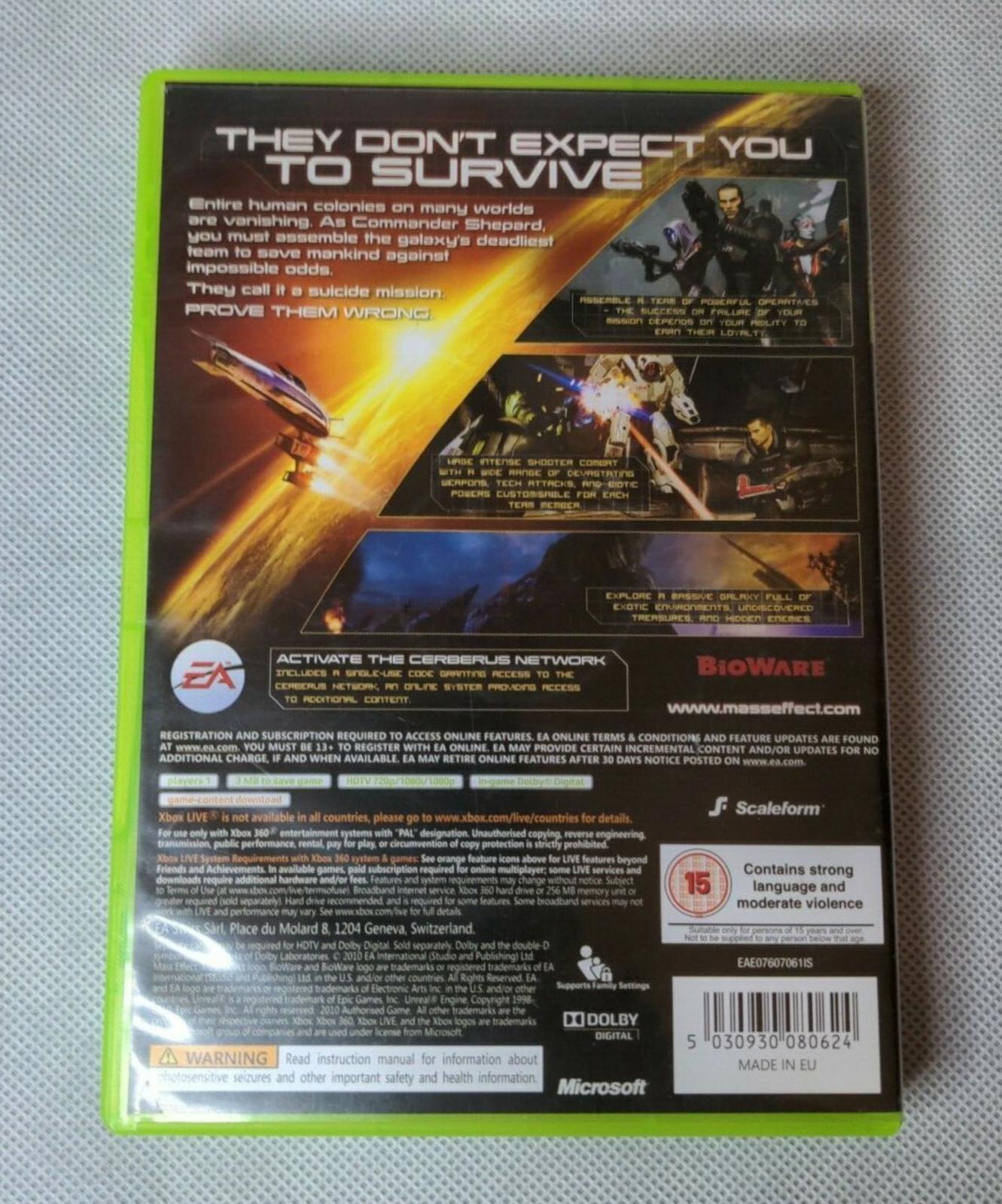 Mass Effect 2 Microsoft Xbox 360 Game EA Bio Ware UK PAL 15+