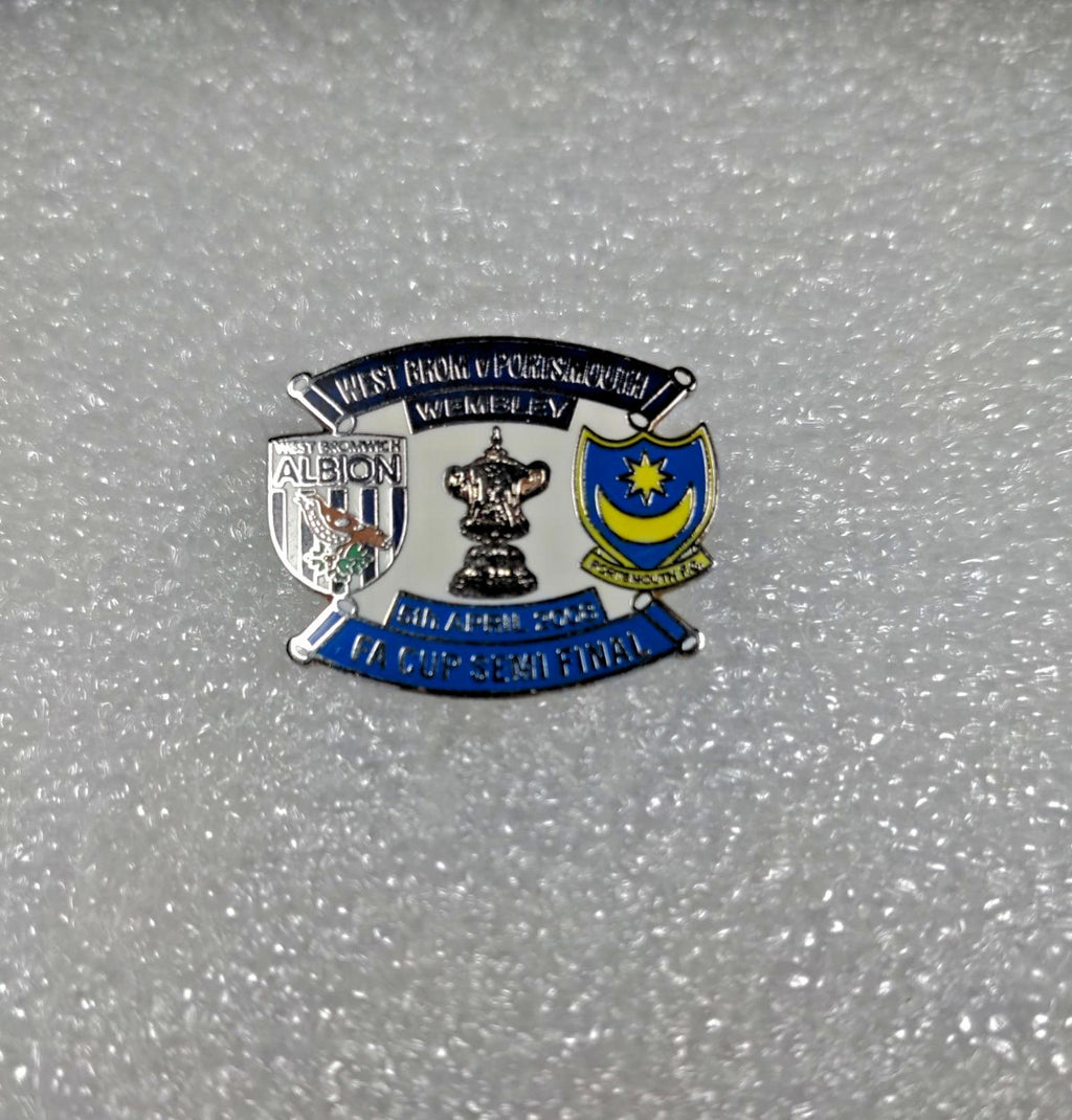 West Brom v Portsmouth FA Semi Cup Final 2008 Wembley Pin Badge - Retrorama UK