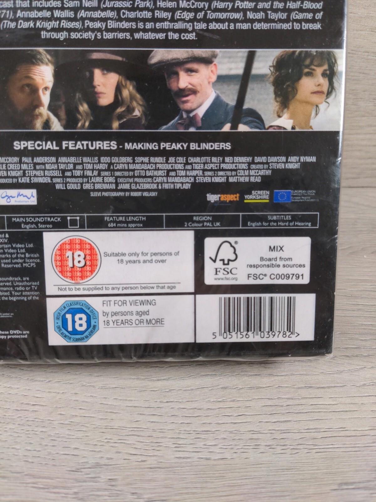 Peaky Blinders Series 1 and 2 DVD 4 Disc Boxset New & Sealed