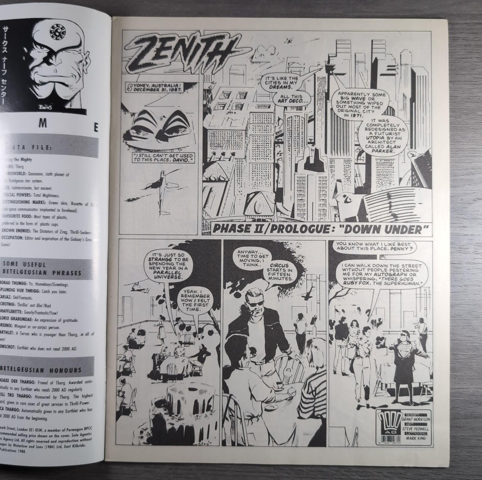 2000AD Prog 589 Featuring Judge Dredd 27th August 1988 Vintage Comic