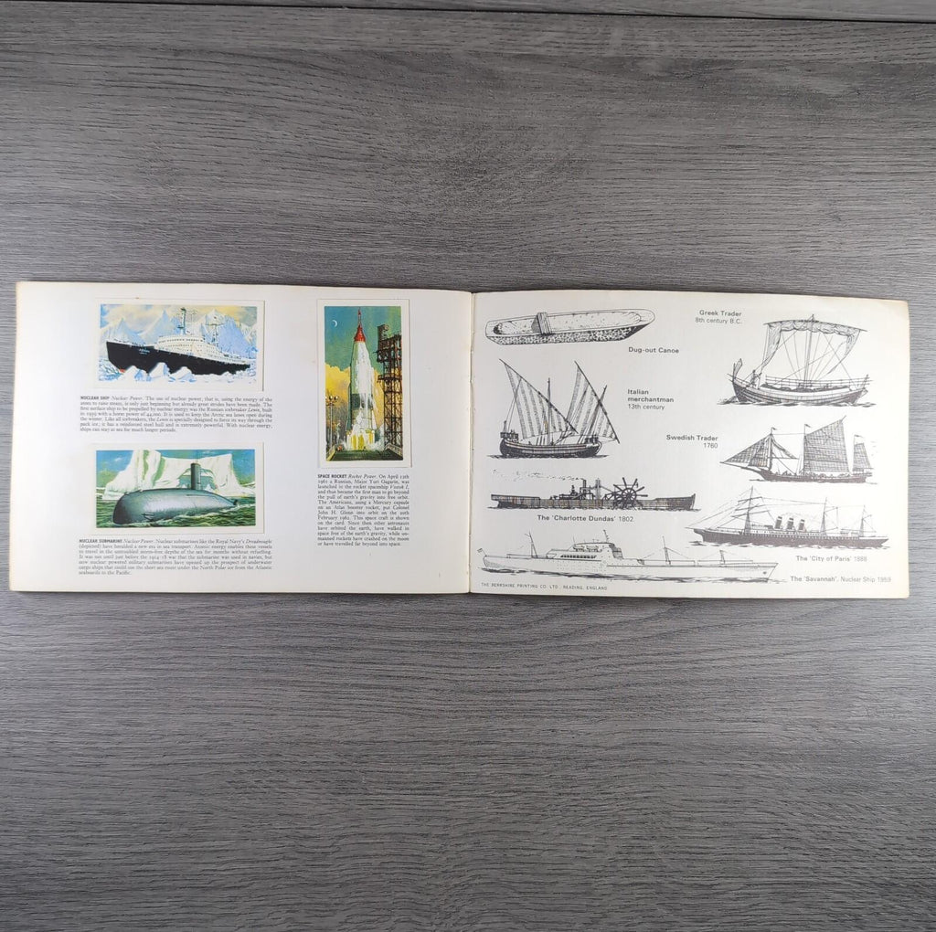 Brooke Bond Tea Picture Cards Album Transport Through The Ages Complete Set