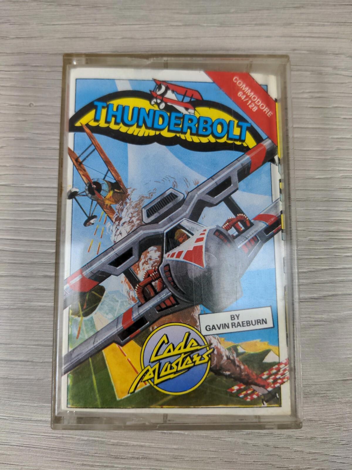Thunderbolt Commodore 64 C64 Video Game Cassette Code Masters Tested & Working