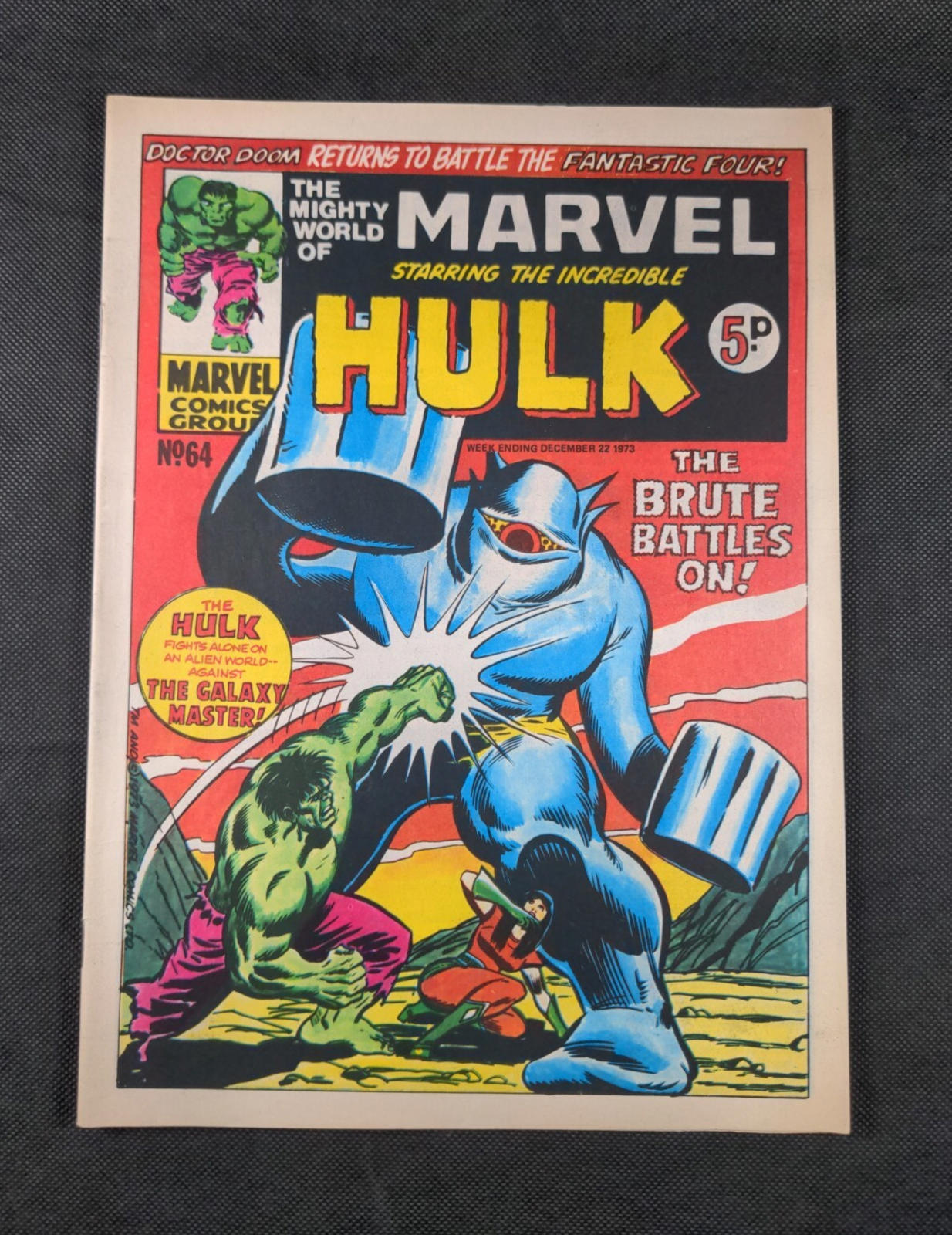Mighty World of Marvel Issue No 64 December 1973 Vintage Marvel UK Comic