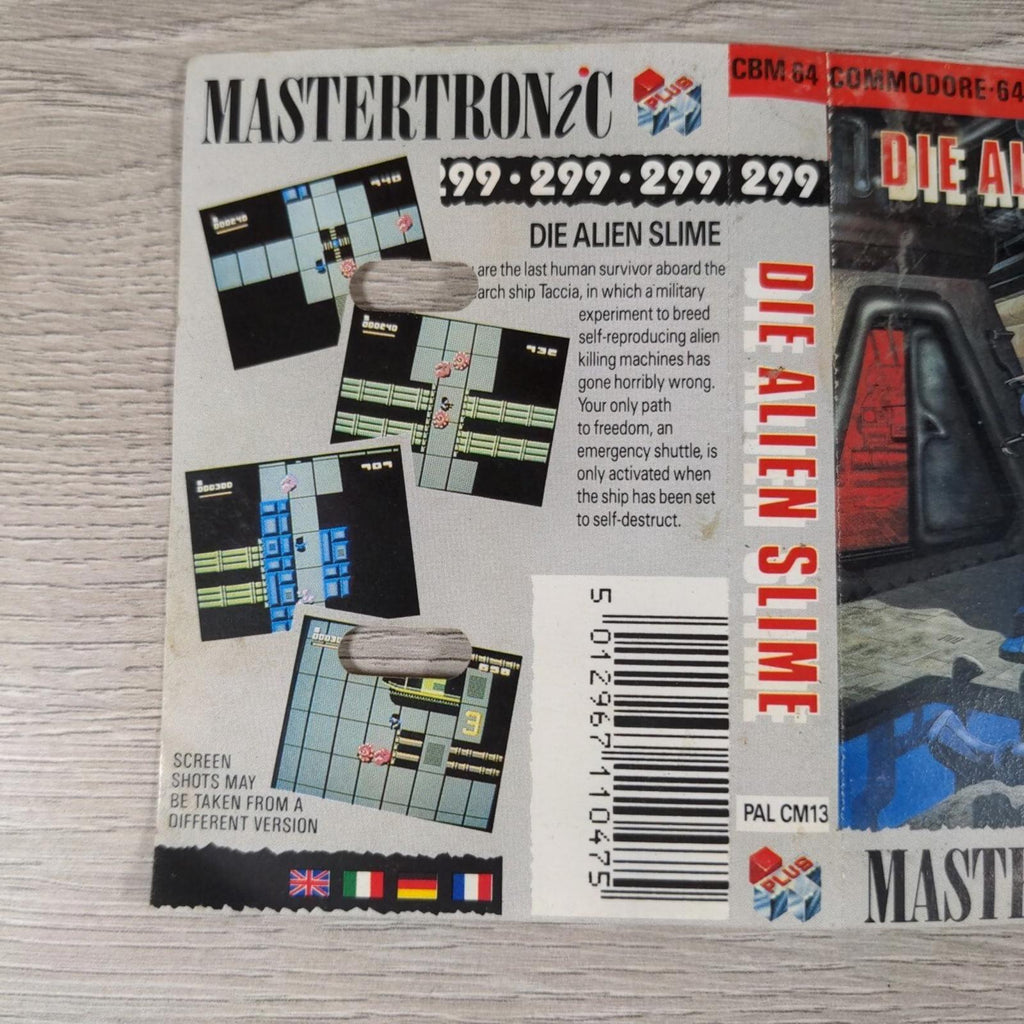 Die Alien Slime Commodore 64 C64 Game Cassette Tested & Working