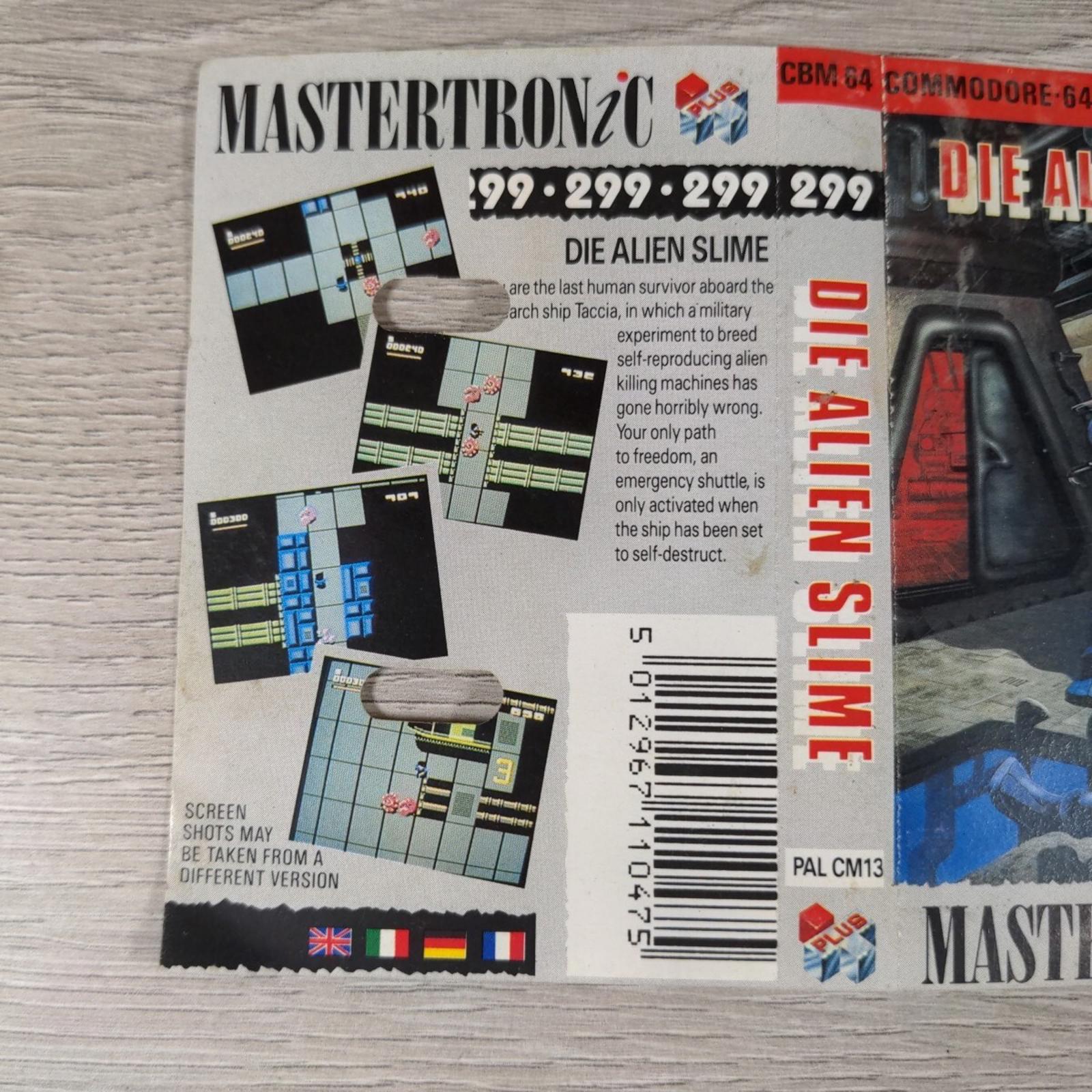 Die Alien Slime Commodore 64 C64 Game Cassette Tested & Working