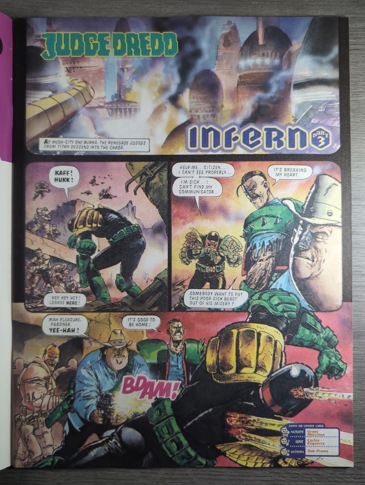 2000AD Prog 844 Featuring Judge Dredd Comic 17th July 1993 Vintage Retro Comic