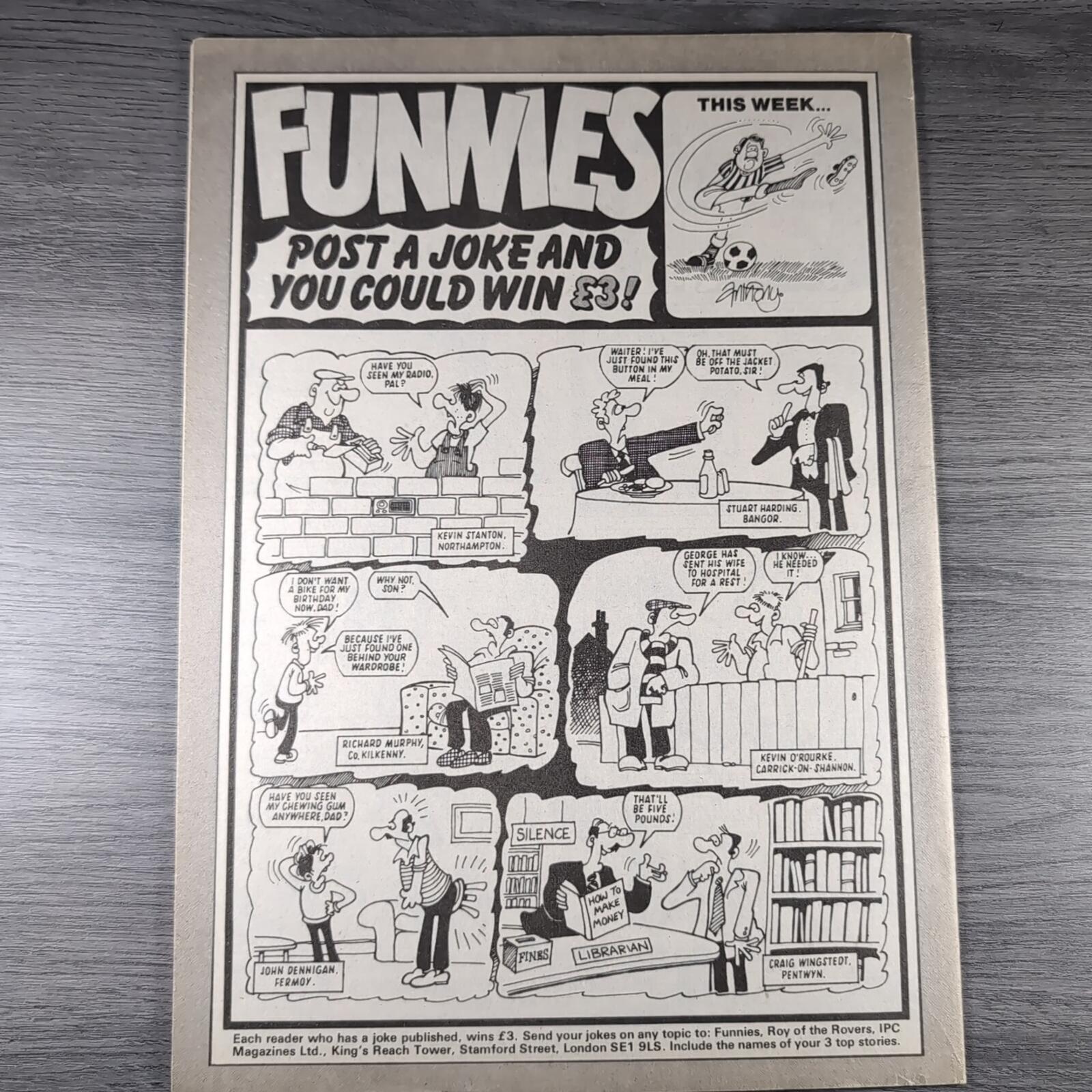 Roy of The Rovers 9th February 1985 Vintage Comic IPC Magazines