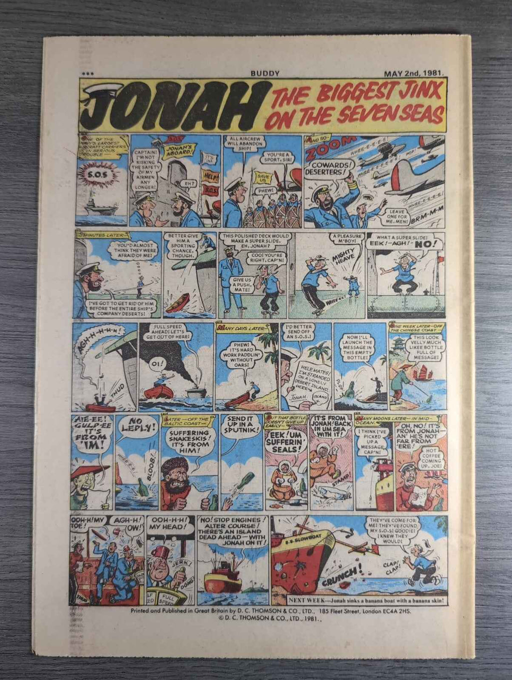 Buddy Comic Issue No 12 2nd May 1981 Vintage Retro Comic