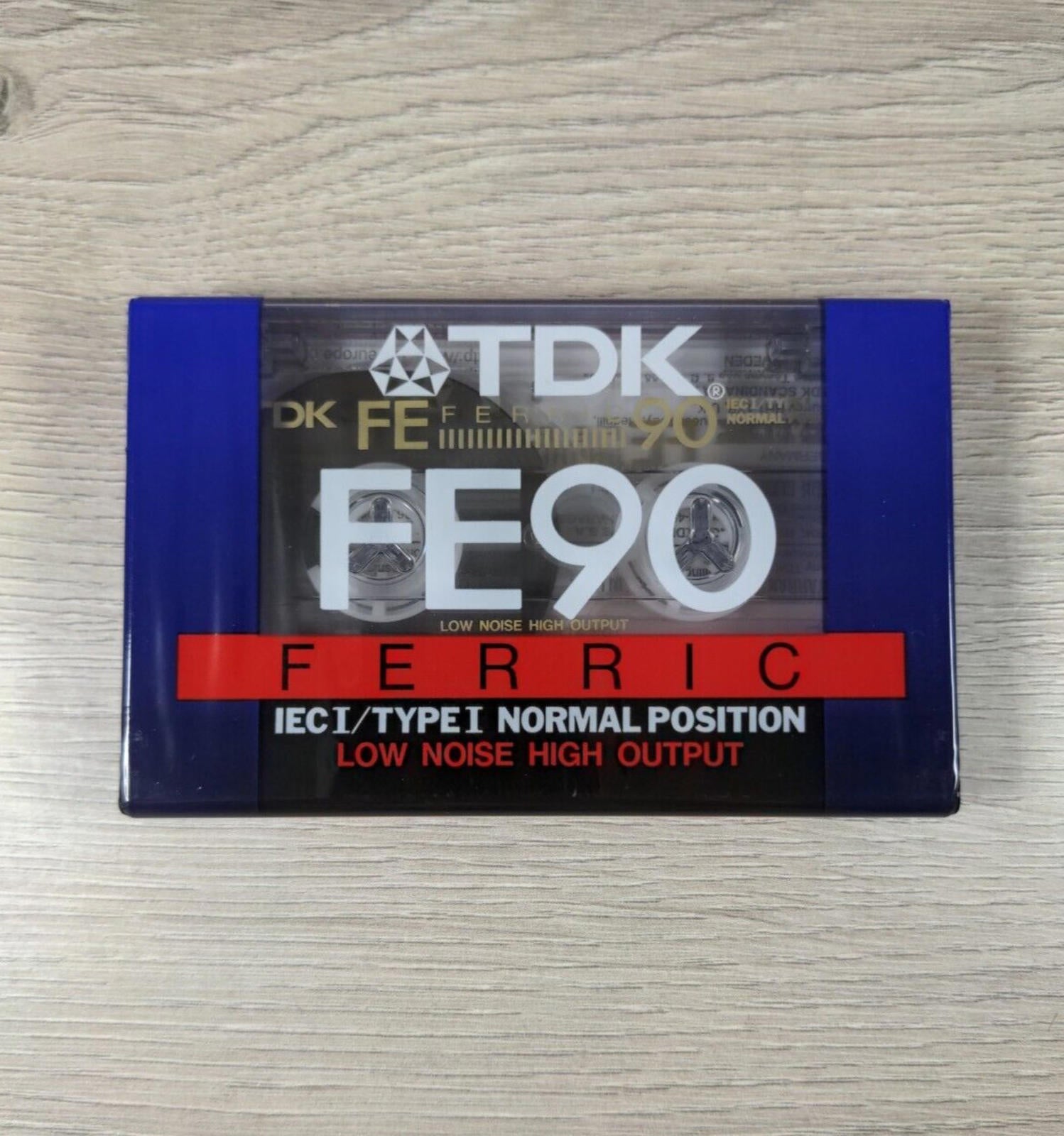 TDK FE90 Ferric ICE/Type I Low Noise Audio Cassette Tape 90 Mins Factory Sealed - Retrorama UK