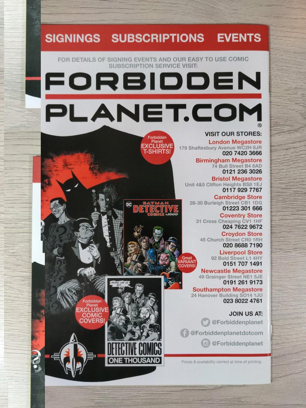 DC Comics Issue 1  Forbidden Planet Year Of The Villain July 2019 - Retrorama UK