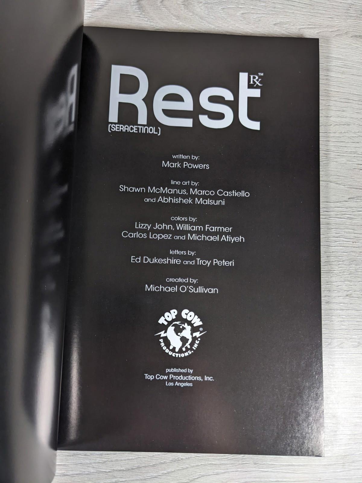 Rest Volume 1 by Mark Powers Paperback 2010 Top Cow Graphic Novel