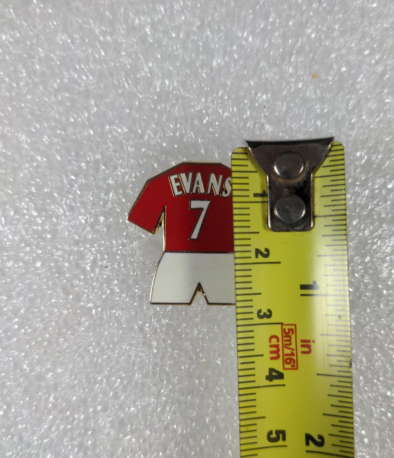Manchester United Football Club Evans No7 Shirt Enamel Pin Badge - Retrorama UK